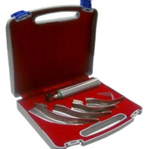 ESTUCHE DE LARINGOSCOPIO MCINTOSH 3 HOJAS FIBRA OPTICA (1,2,3) H.P.