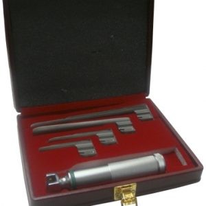 ESTUCHE DE LARINGOSCOPIO MILLER 4 HOJAS FIBRA OPTICA (1,2,3,4) H.P.